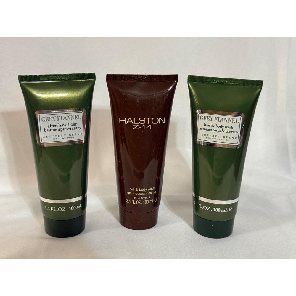 Grey Flannel & Halston Z-14 Men's 3pc Grooming Travel Set 3.4oz NEW TSA Size